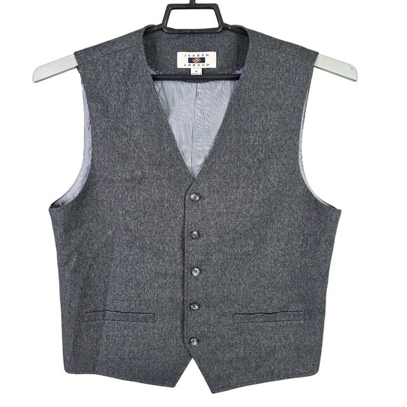 Mens Joseph Abboud Gray Vest Button Front Polyester Rayon Blend Size M - Picture 1 of 8